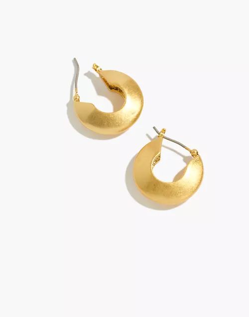 Edged Chunky Small Hoop Earrings | Madewell