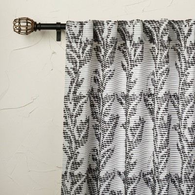Limu-Limu Leaf Jacquard Light Filtering Curtain Panel Gray - Opalhouse™ designed with Jungalow... | Target