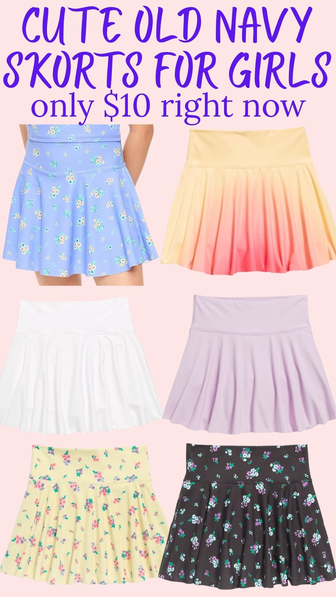 Old Navy Skorts for Girls are on sale for $10

#LTKKids #LTKSaleAlert