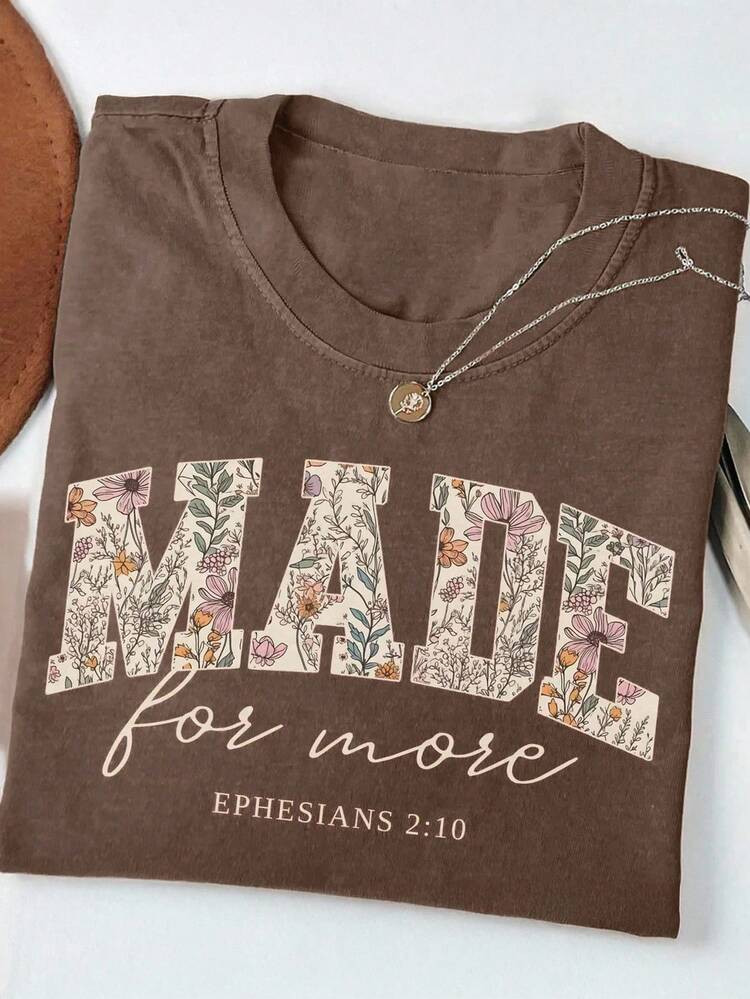 INAWLY Bible Verse ® Graphic T-Shirt, Cute Christian Shirt For Women | SHEIN