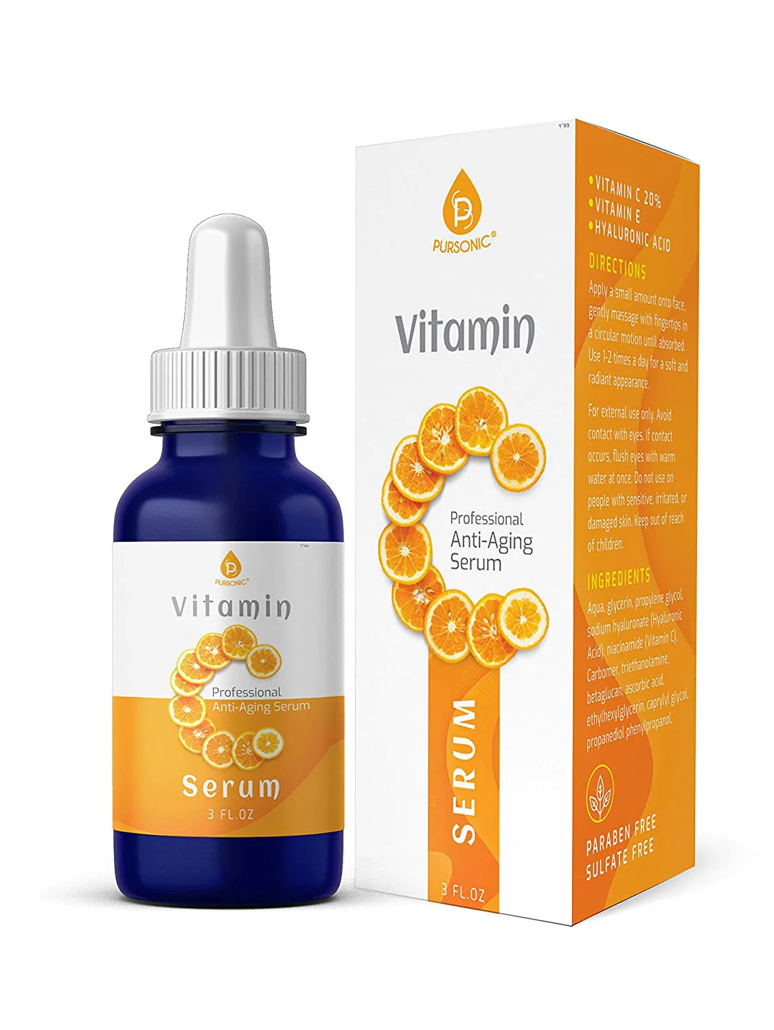 Vitamin C Serum, 20% is a high potency Best Organic Anti-Aging Moisturizer Serum for Face, Neck & Décollete and Eye Treatment (3 fl. oz) | Shop Simon