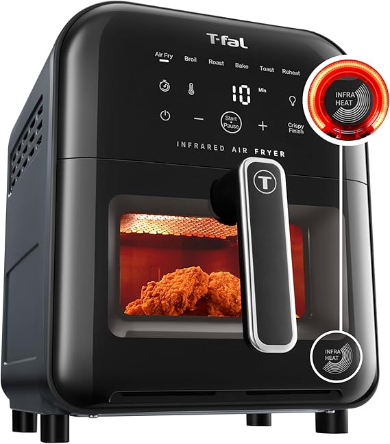 T-fal Infrared Air Fryer, 2x Faster Than Traditional Heating*, Large Air Fryer Toaster Oven Combo... | Amazon (US)