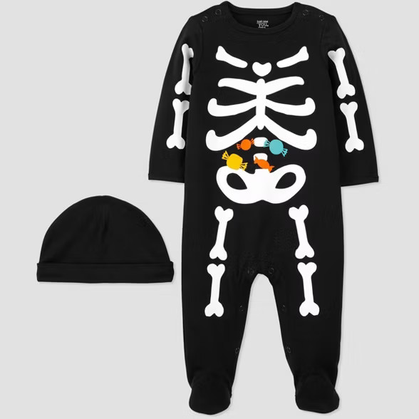 Baby Halloween Skeleton Sleep N' Play with Hat - Just One You® made by carter's Black | Target