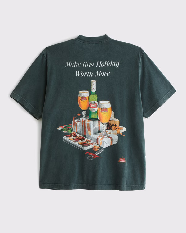 Men's Stella Artois Vintage-Inspired Graphic Tee | Men's Tops | Abercrombie.com | Abercrombie & Fitch (US)