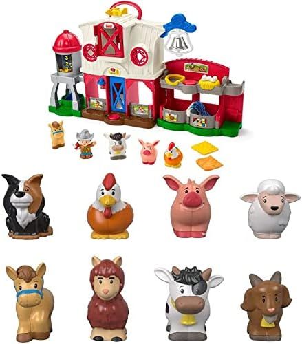 Fisher-Price Little People Caring for Animals Farm Playset with Smart Stages Learning Content for... | Amazon (US)