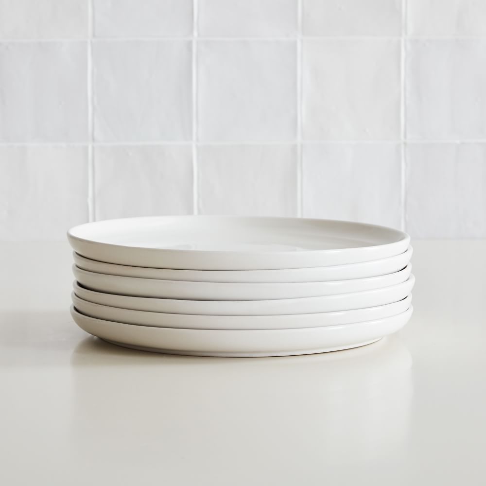 Stoneware Dinnerware, Dinner Plate, White, Set of 6 | West Elm (US)