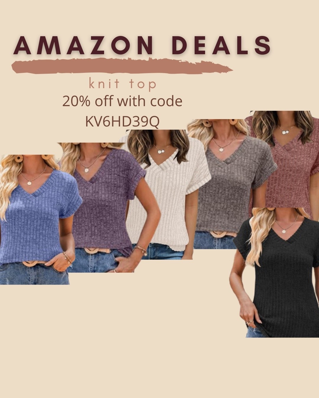 $7 ends 5/10

Amazon fashion
Amazon deals
Knit top
Casual top

#LTKPlusSize