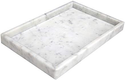 Italian Natural Marble Tray Rectangular Vanity Tray and Serving Tray for Bathroom,Kitchen and Cof... | Amazon (US)