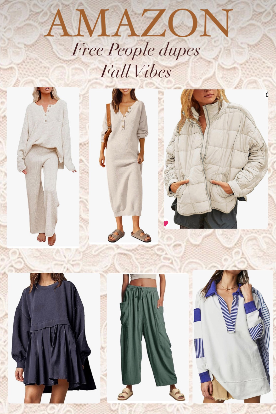 Amazon Free People Fall dupes! 

#LTKfindsunder50 #LTKsalealert #LTKSeasonal