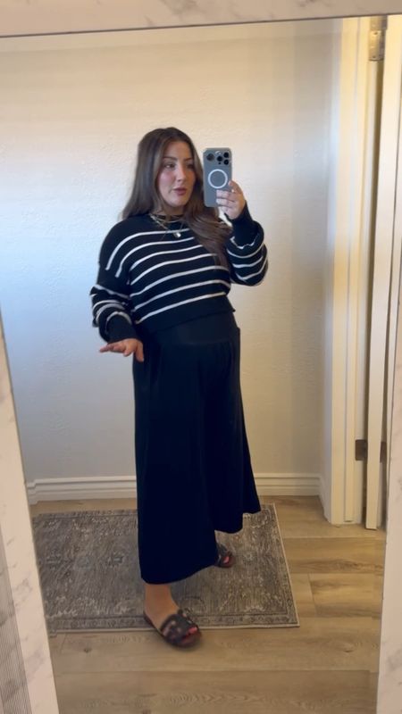 A must for pregnancy! The material and fit of these wide leg cropped lounge pants is soo comfortable!! 

Wearing a size medium in 22 inch length for the pants 
Wearing a size small for the sweater but could have sized up for bump 

Maternity fashion, petite fashion, lounge pants, wide leg pants, petite cropped pants 

#LTKStyleTip #LTKBump #LTKFindsUnder50
