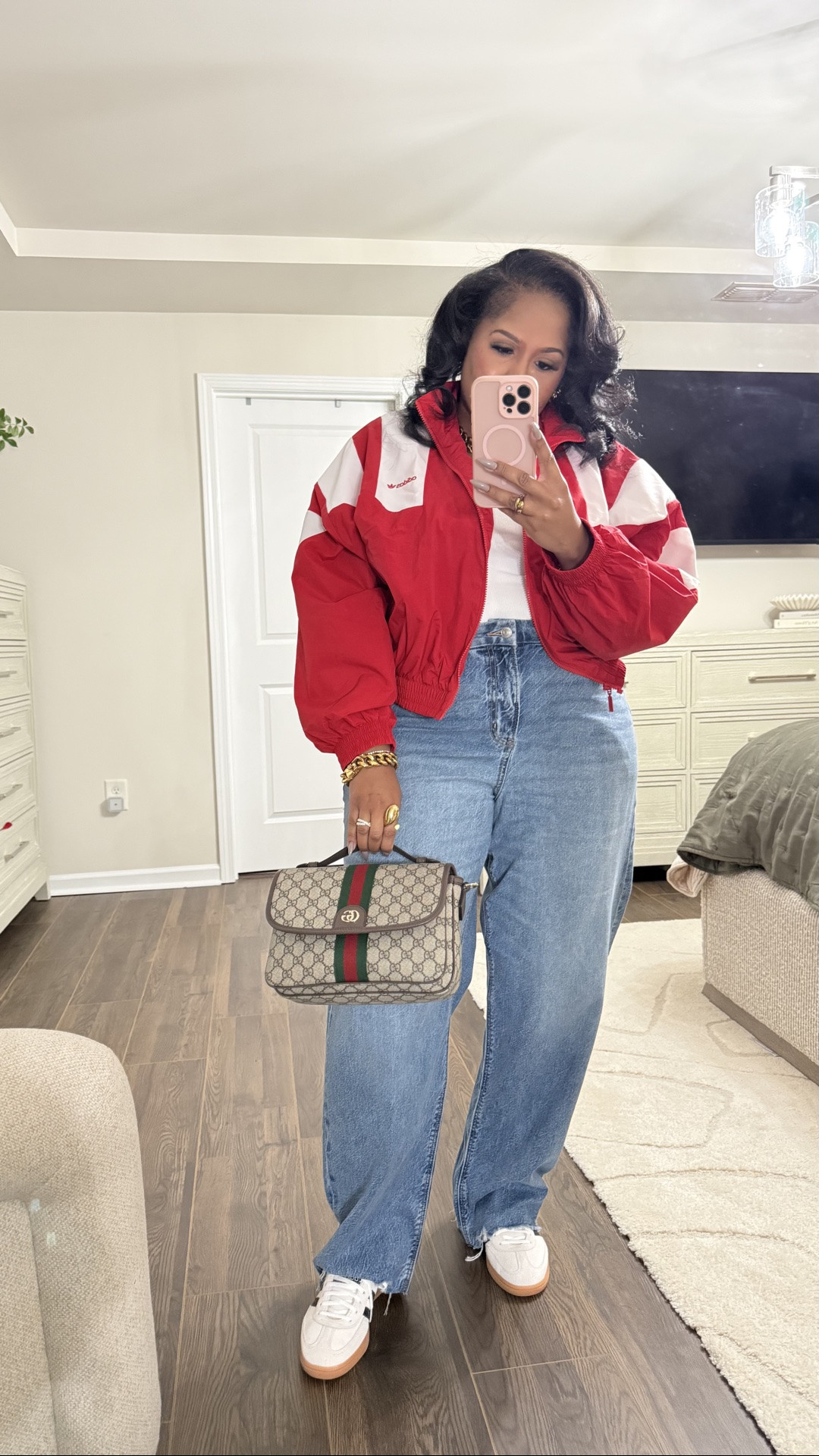 Chill outfits with @adidas 
Color on my lip is Morphe Heart Riveting. 
Wearing a long in the Jean for extra length and my Gucci bag is the size medium. Tagged alternatives as well.

#LTKdayinmylife #LTKOver40