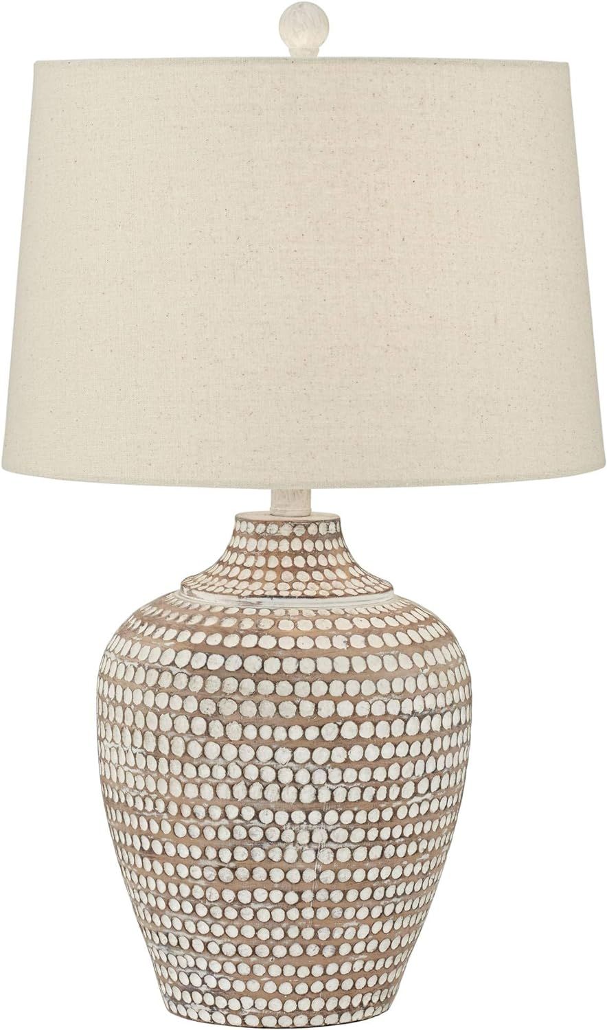 Alese Neutral Earth Finish Textured Dot Jug Table Lamp, Resin | Amazon (US)