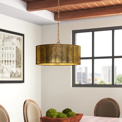 Aelia 3 - Light Shaded Drum Chandelier | Wayfair North America