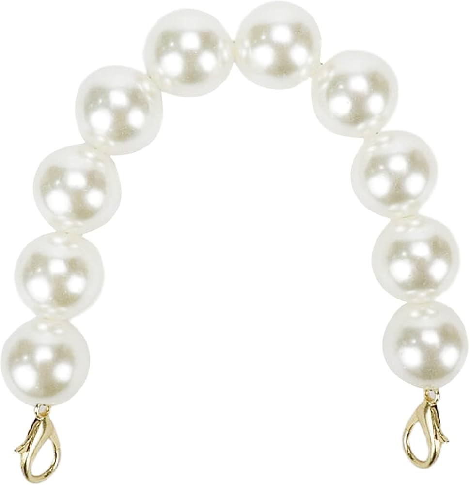 Meprotal Faux Pearl Beads Chain Handbag Pearl Handle Chain Strap 20mm with Lobster Clasp for DIY ... | Amazon (US)