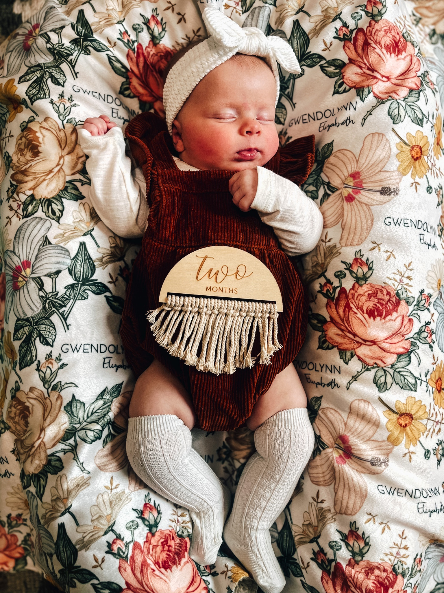 Two month milestone photo with baby girl! 

#LTKbaby