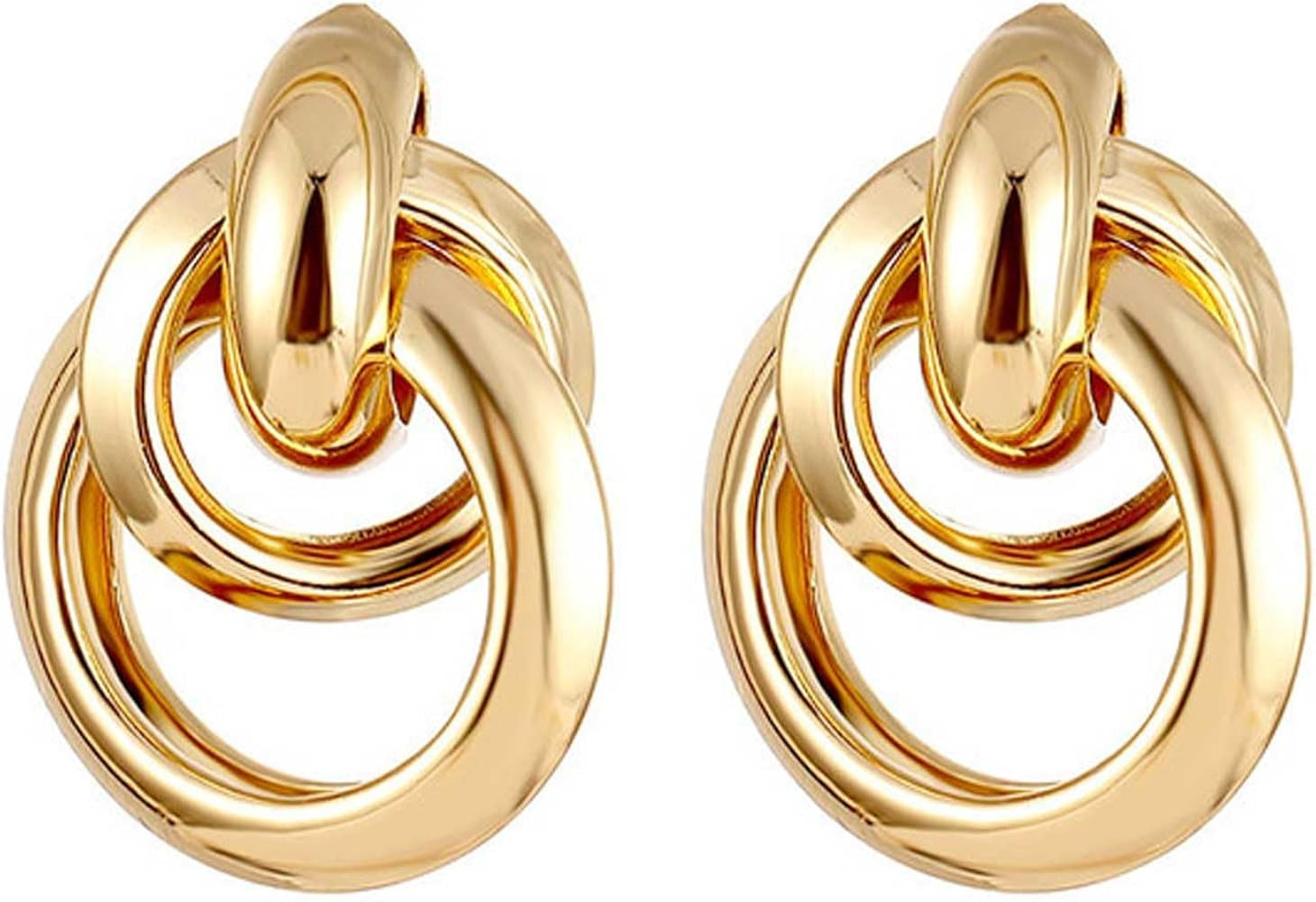 Gold Chunky Dangle Earrings For Women Gold Stud Geometric Earrings Vintage Drop Earrings Long Lin... | Amazon (US)