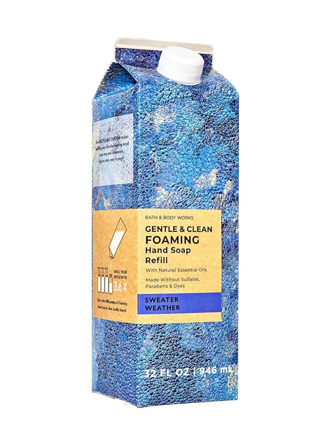 Bath + Body Works Sweater Weather Soap Refill - XL Size - 32 ounce Fall Foaming Hand Soap Refill ... | Amazon (US)