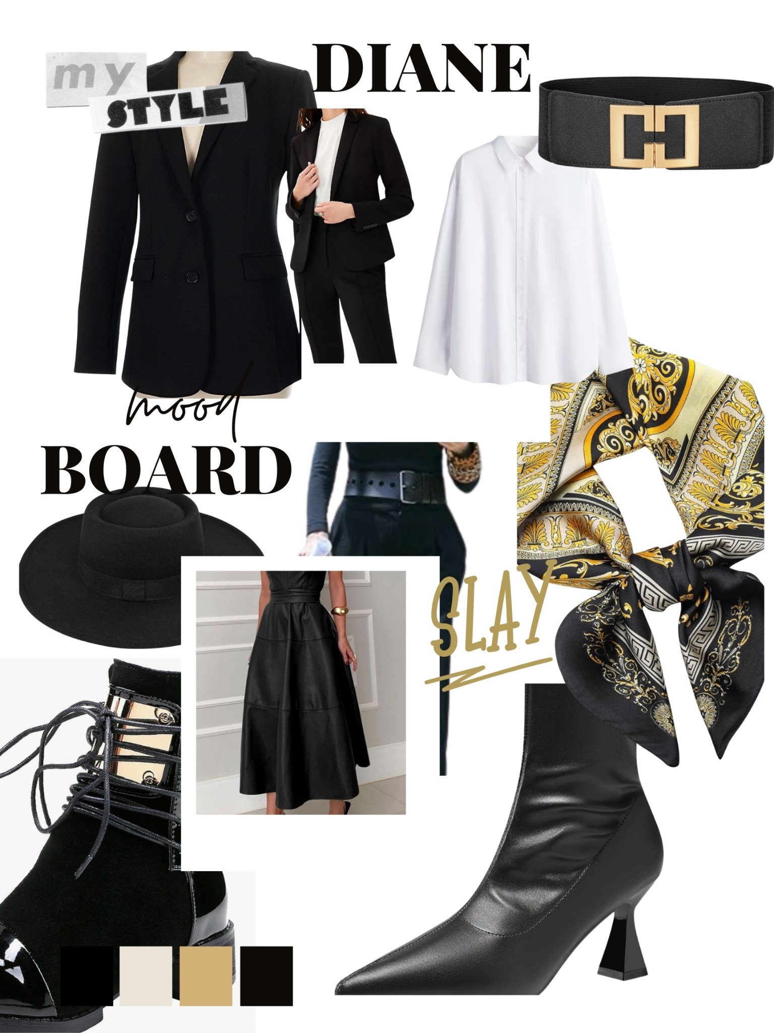 Today’s mood board is my love letter to the timeless Diane Keaton. The black A-line dress, structured blazer, waist belt, boots, and fedora  all nods to her effortless charm and quiet confidence. 

As I build my LTK, I realize her classic aesthetic lives right at the intersection of my ‘rich auntie,’ old money, and quiet luxury vibe. Honoring her legacy of style and individuality today.

#dianekeaton #dianekeatonstyle #richauntie #quietluxary #


#LTKFindsUnder100 #LTKBeauty #LTKStyleTip