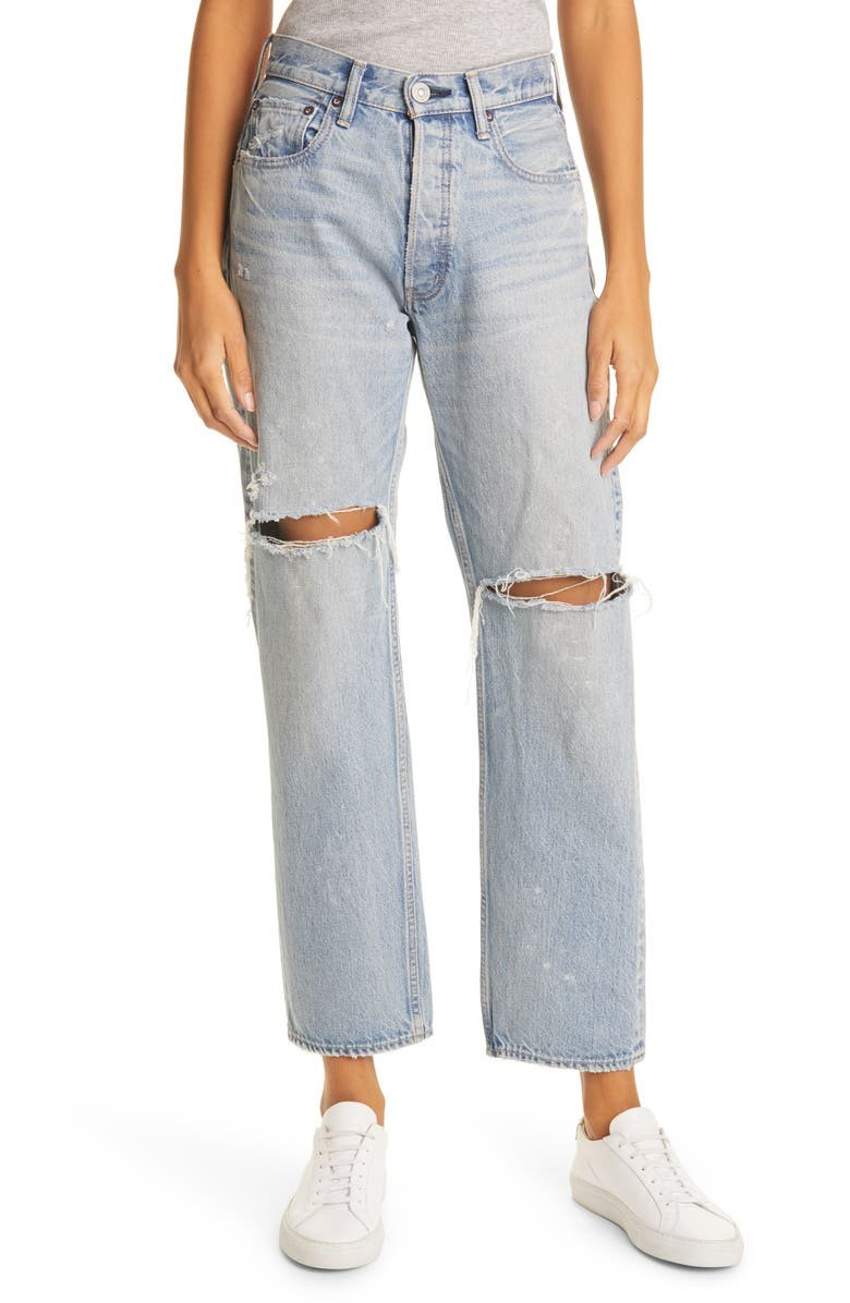 Teaneck Ripped Wide Straight Leg Jeans | Nordstrom | Nordstrom