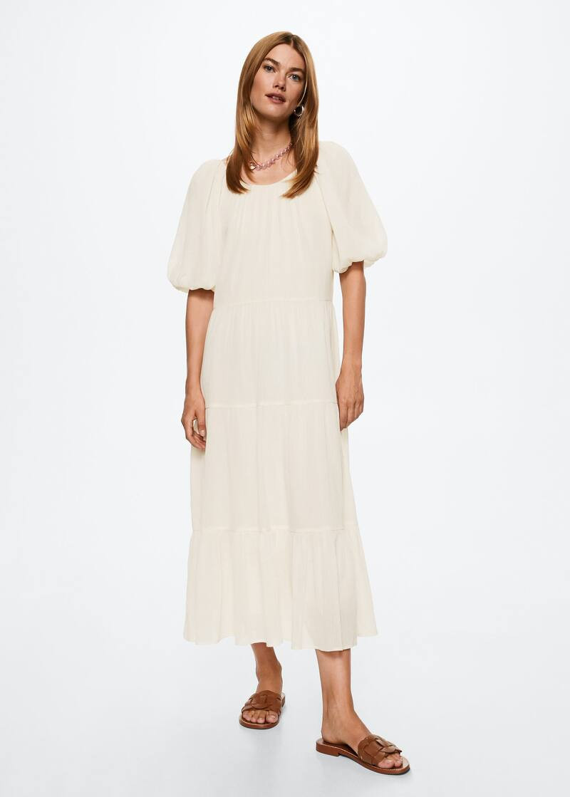 Ruffle gown | MANGO (US)