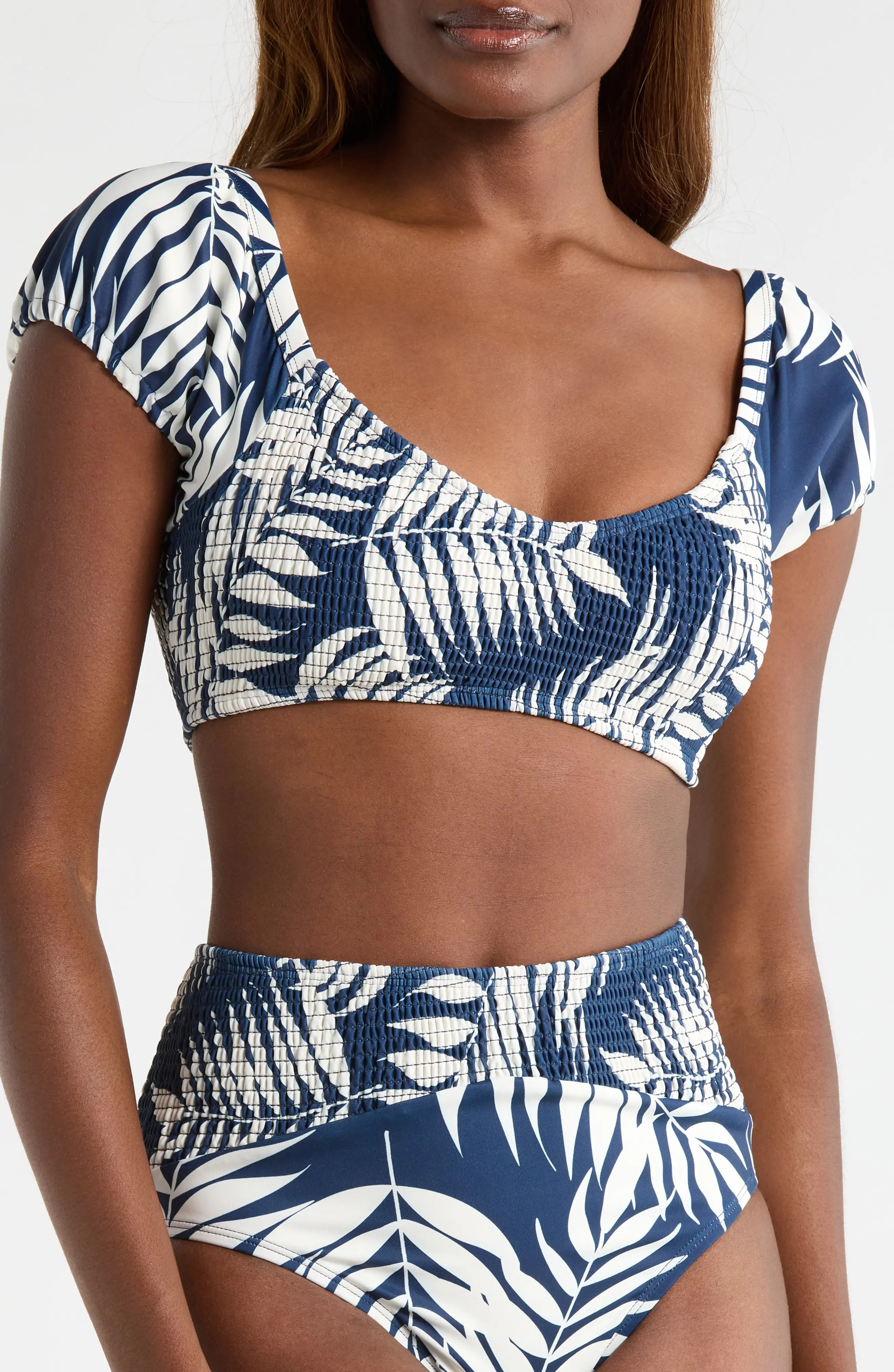 Smocked Puff Sleeve Bikini Top (Women) | Nordstromrack | Nordstrom Rack