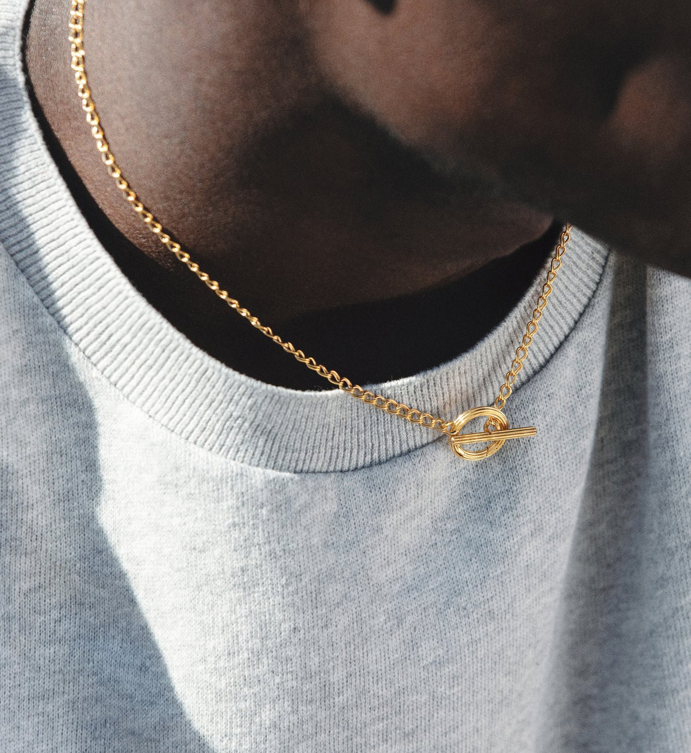 Groove T Bar Necklace 46cm/18' | Monica Vinader (Global)