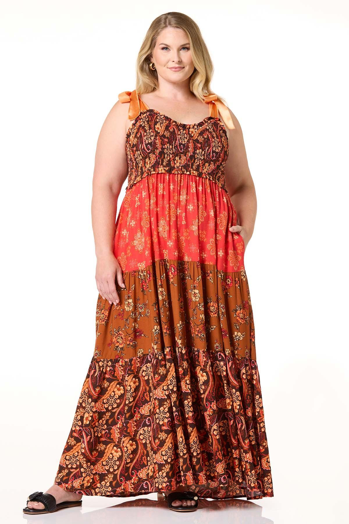 Plus Size Tiered Floral Print Dress | Cato Fashions