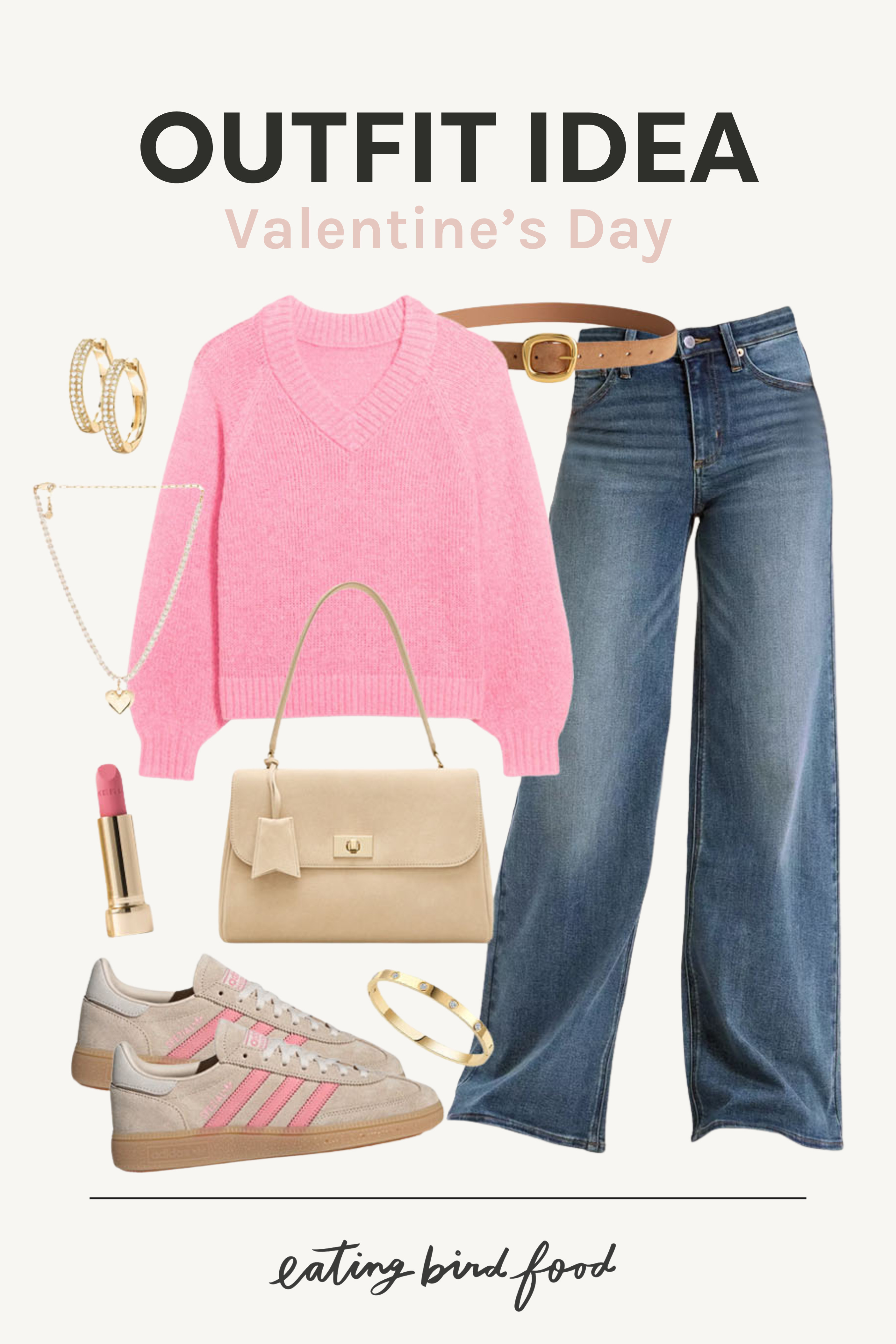 Valentine's Day Outfit | Casual Outfit Idea | Pink Sweater | Winter Casual Outfit 

 #LTKValentine #LTKootd #LTKSeasonal