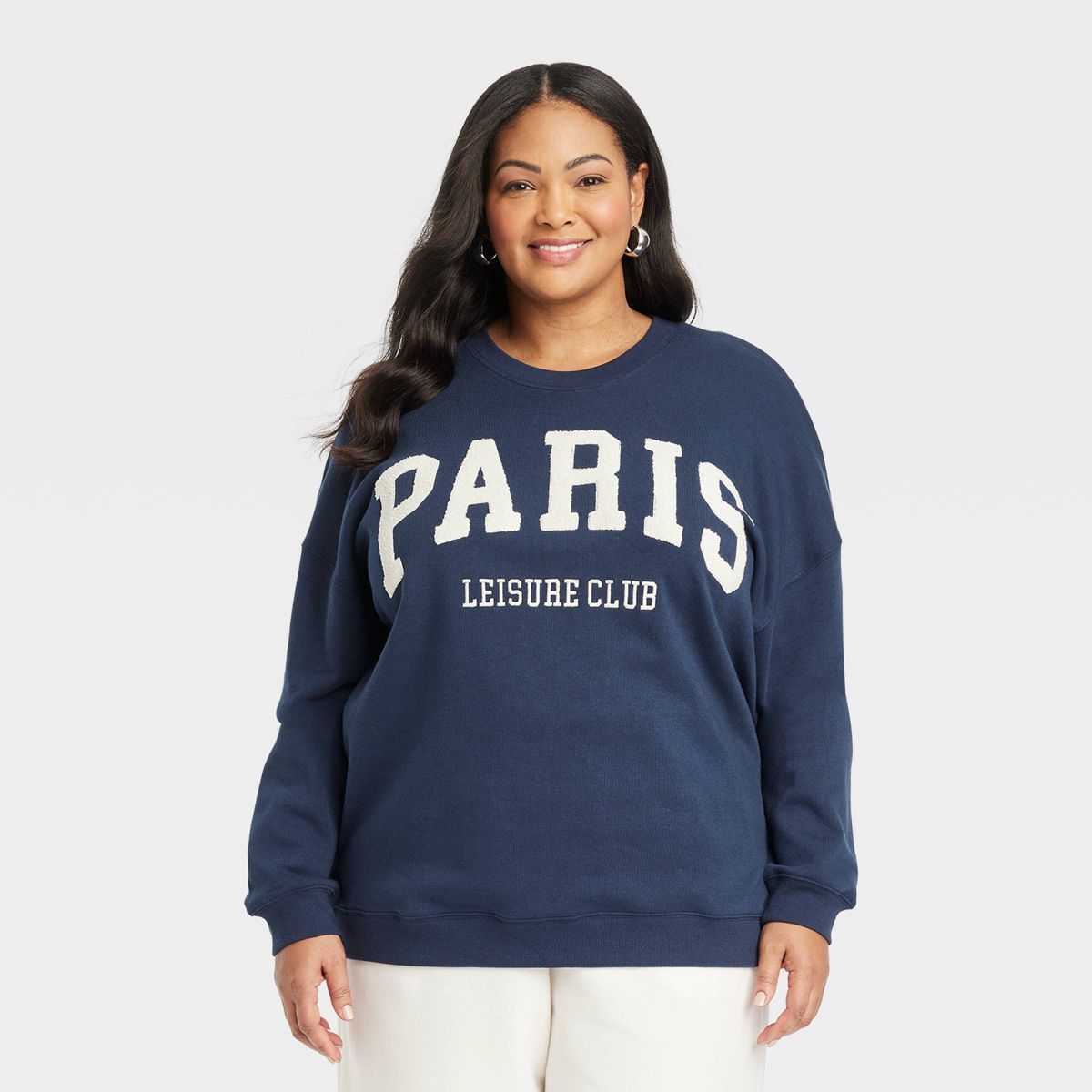 Women's Paris Graphic Sweatshirt - Blue | Target