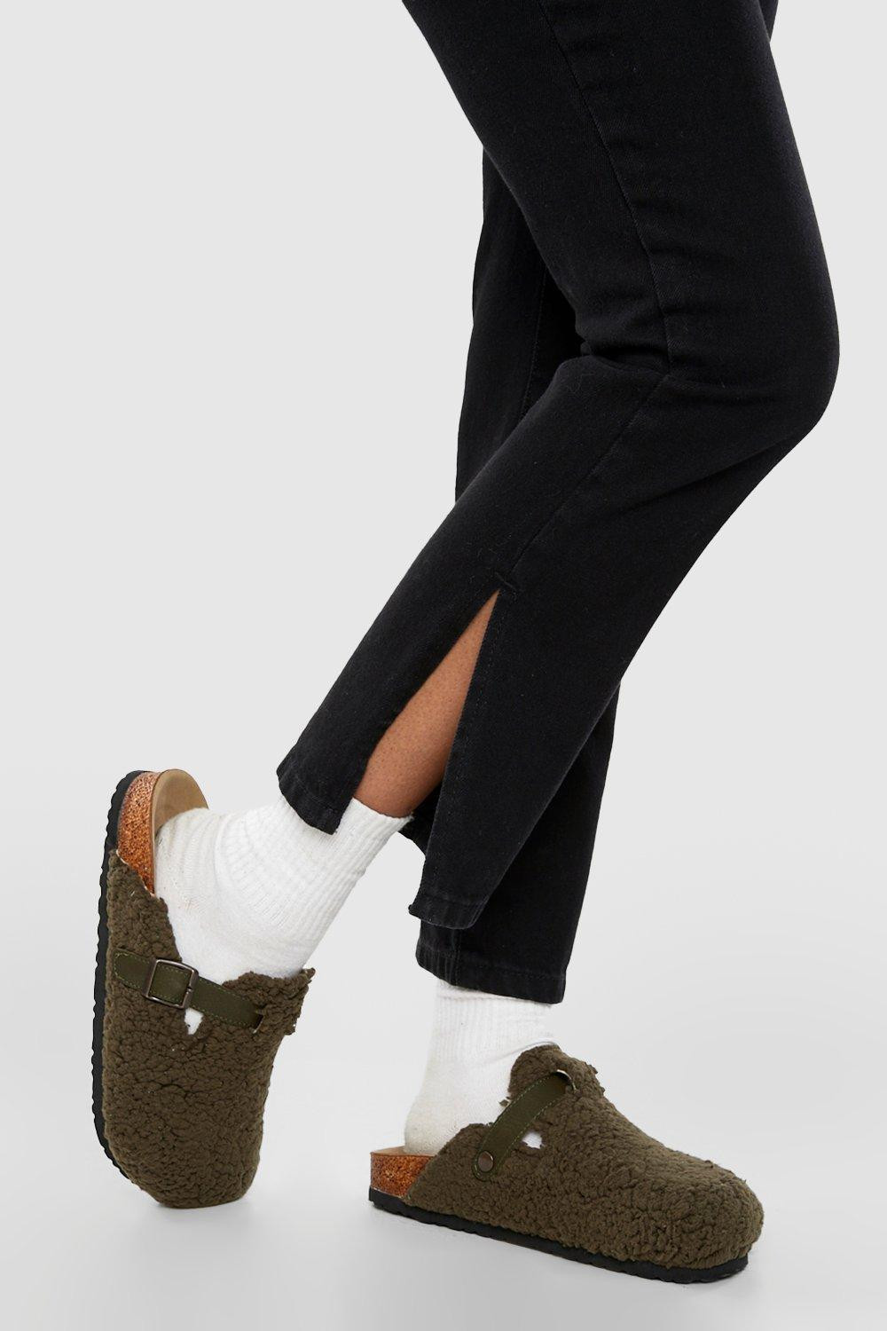Borg Closed Toe Clog | boohoo (US & Canada)