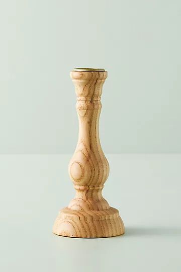 Sawyer Wood Taper Candle Holder | Anthropologie (US)