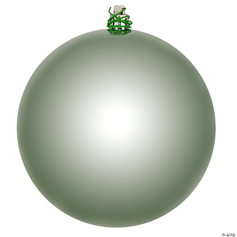 Vickerman 3" Frosty Mint Shiny Ball Ornament, 12 per Bag | Oriental Trading Company