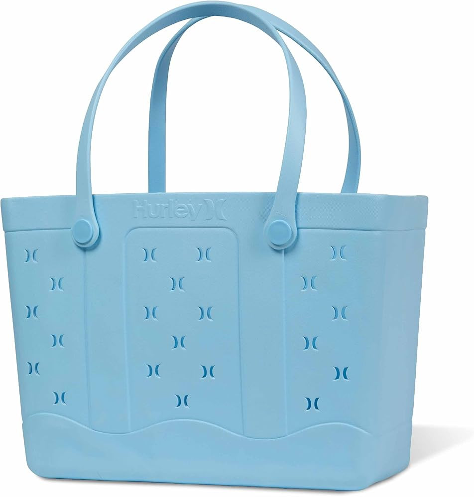 Hurley Rubber Tote Bag - Beach Bags Waterproof Sandproof, Easy-Clean Freestanding EVA Plastic, Ho... | Amazon (US)
