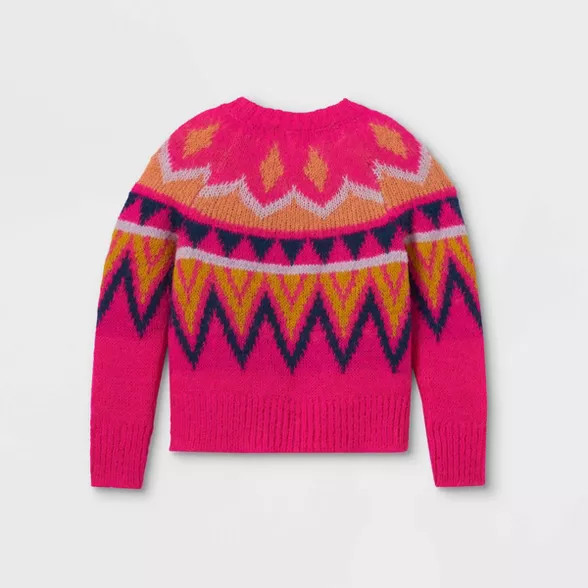 Girls' Fair Isle Pullover Sweater - Cat & Jack™ | Target