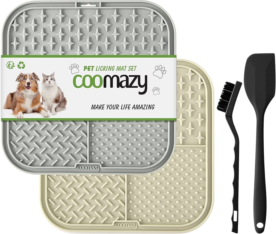 Coomazy Lick Mat for Dog and Cat, Slow Feeder & Non-Slip Design, Boredom and Anxiety Reducer, Sui... | Amazon (US)
