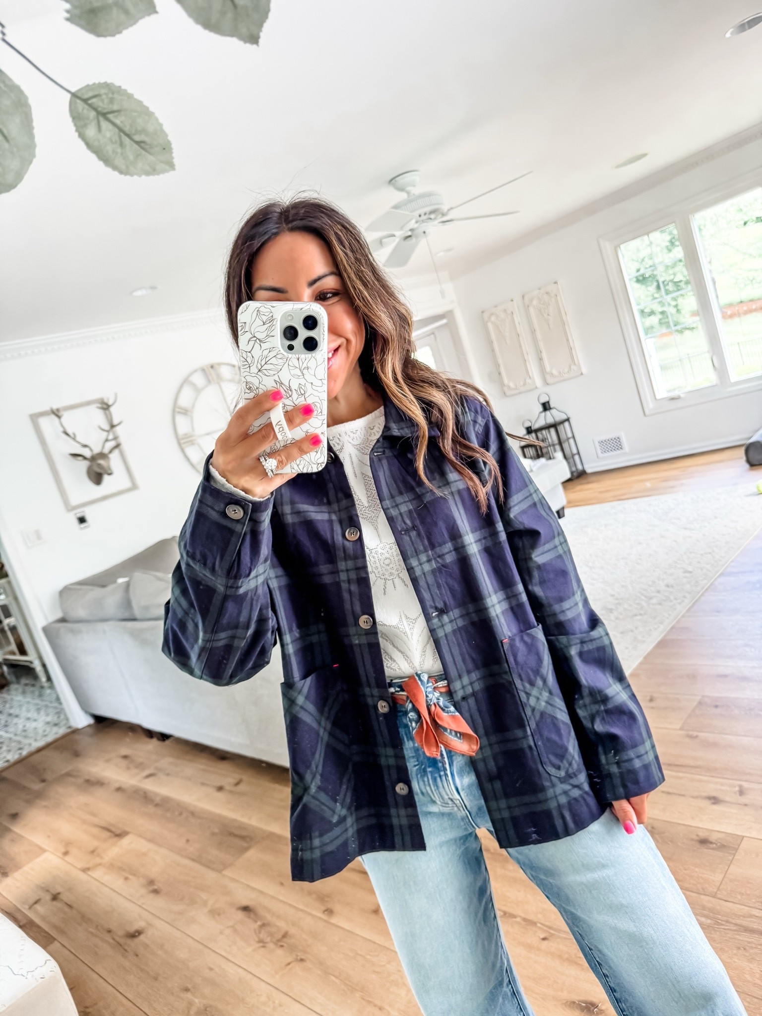 Small plaid jacket. Jeans 24. Fall jacket.

#LTKOver40