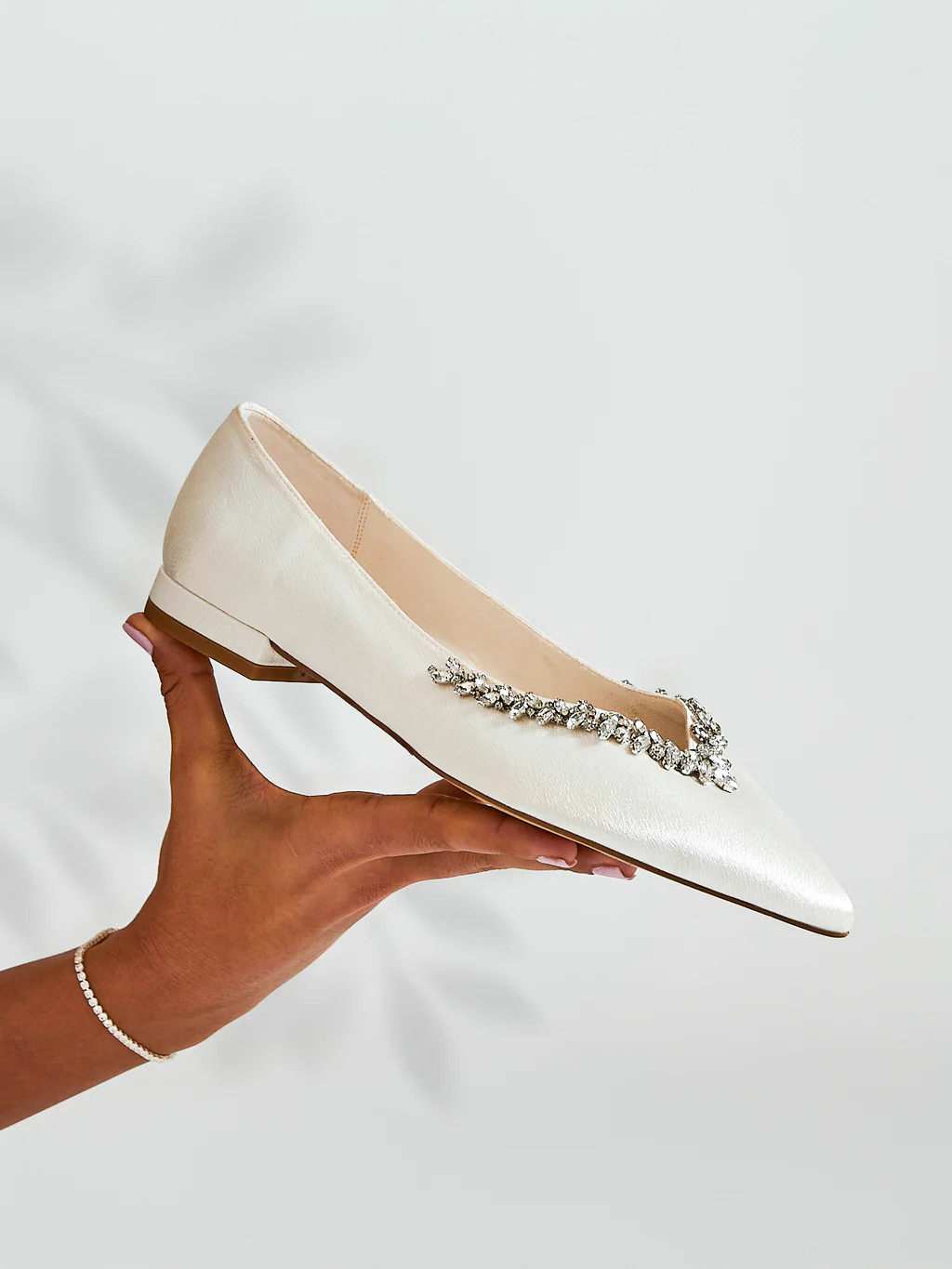 Endless Bridal Ivory Satin Pointed Pumps | Linzi Shoes
