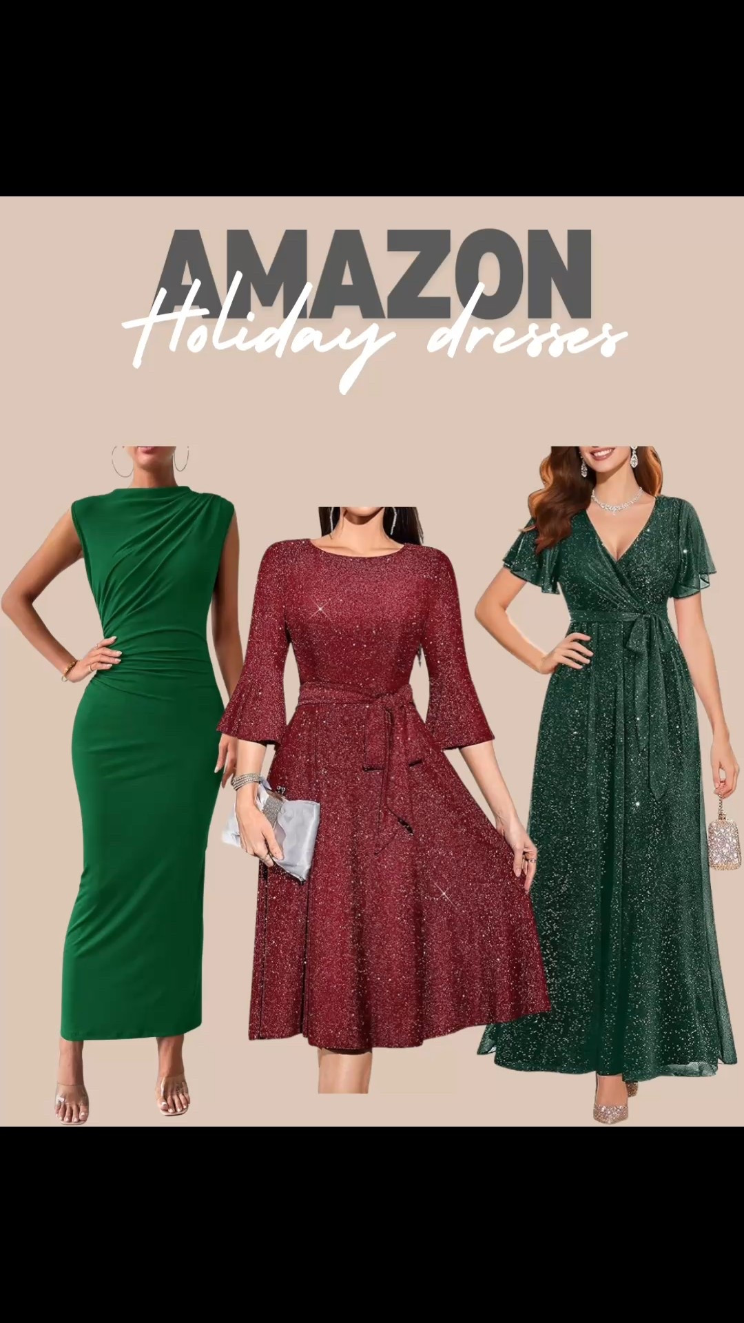 Holiday dresses from Amazon prime 

Amazon, Amazon dress, Amazon dresses, Amazon wedding guest dress, Amazon Christmas dress, fall fashion, cocktail dress, Christmas dress, seasonal dresses, formal dresses, holiday dress, holiday party dress, holiday party, Christmas party, Christmas party dress, wedding guest dresses, winter wedding guest dress, green dress, sequin dress, red dresses, bridesmaid dress, formal wear, cocktail dress, midi dress, short dress, mini dress, ruffles, satin
#dresses #holiday

#LTKParties 

#LTKHoliday #LTKFindsUnder50 #LTKFindsUnder100