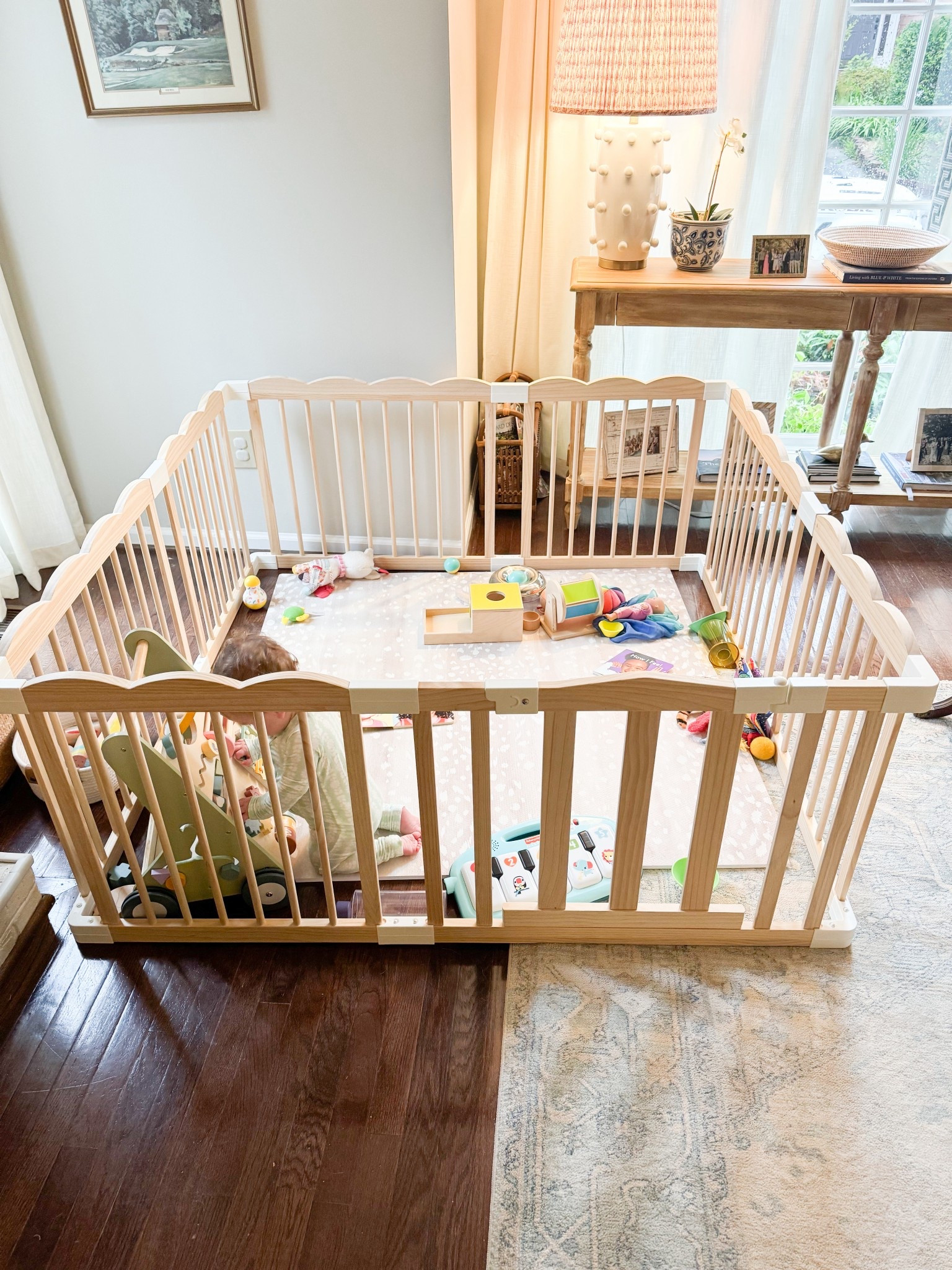 Wooden playpen from Amazon! 

#LTKKids #LTKBaby