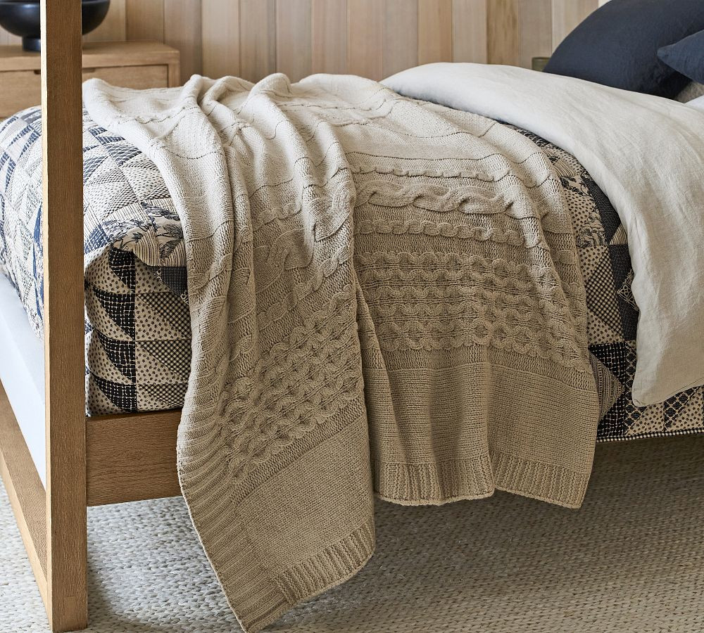 Cable Knit Blanket | Pottery Barn (US)