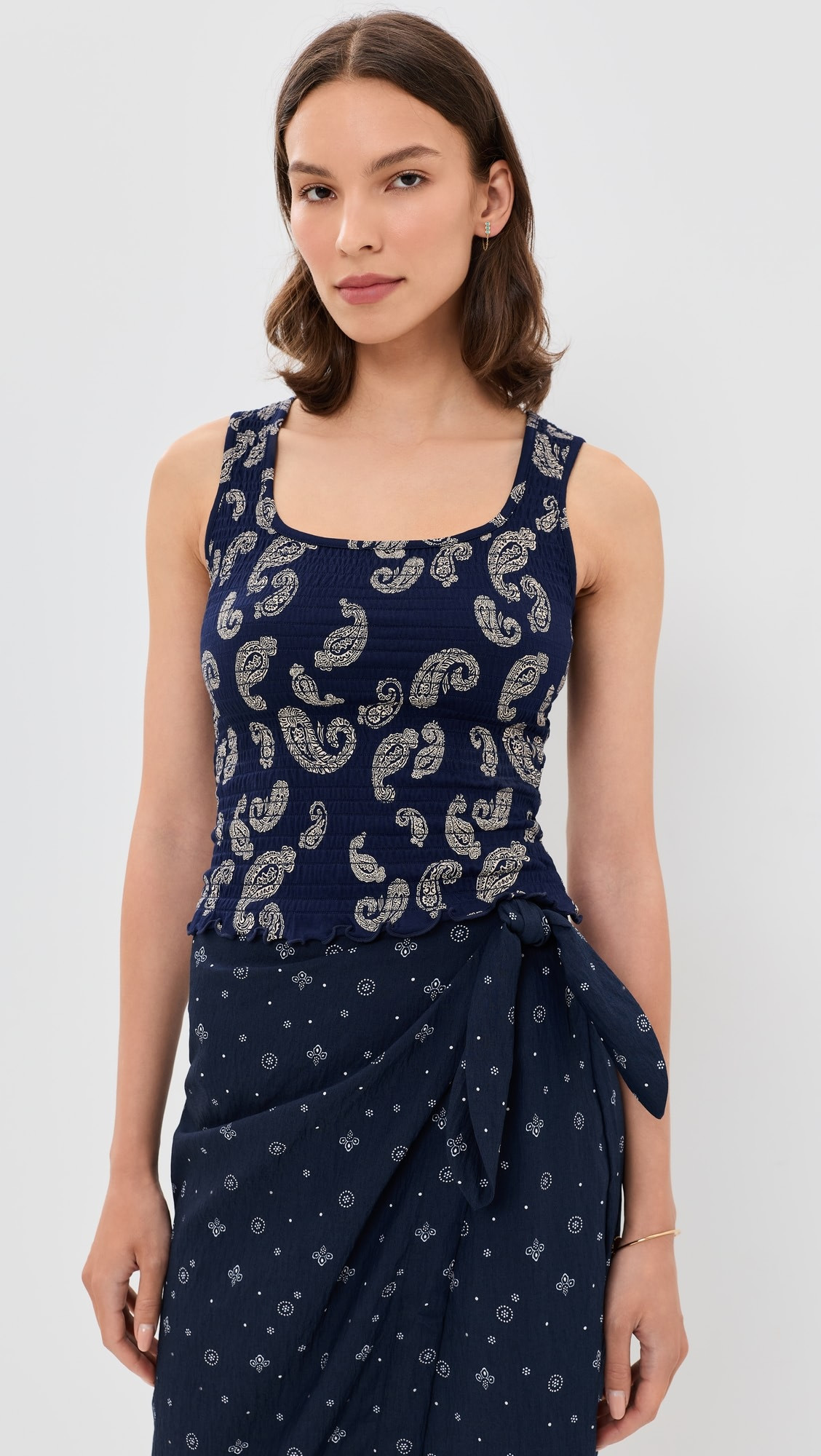 Madewell x Shopbop Birch Square Smocked Top | Shopbop