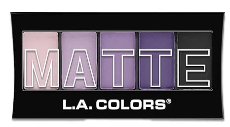 L.A. COLORS 5 Color Matte Eyeshadow, Purple Cashmere, 0.25 Oz | Amazon (US)
