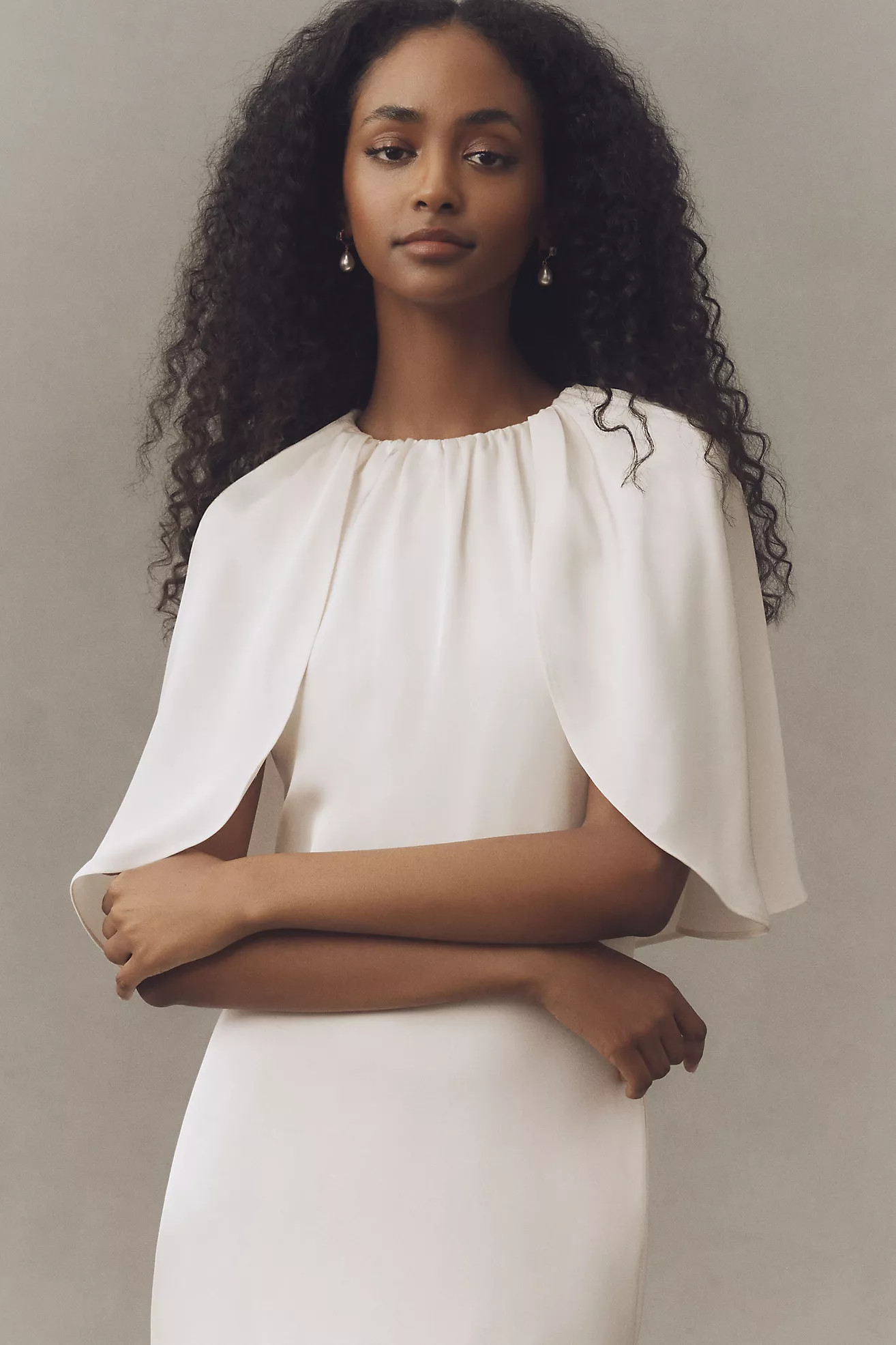 Mare Mare Long-Sleeve Cape Midi Dress | Anthropologie (US)