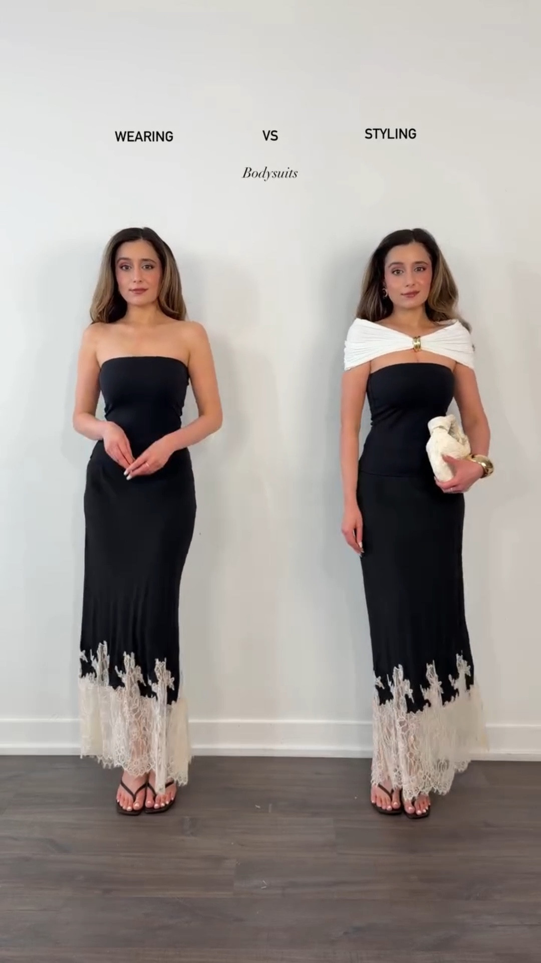 How stunning is the tube top hack 🤯❤️ Love how it looks!Obsessed with how cool the barrel pants look! Which look is your favourite: 1,2, or 3 ? 

Spring 2026 fashion trends, wearing vs styling, 2026 outfit ideas, it girl fashion hacks, amazon finds, barrel jeans, styling hacks, ootd explore 

#stylingtips #wearingvsstyling #amazonfashionfinds #ootd #fashionhacks