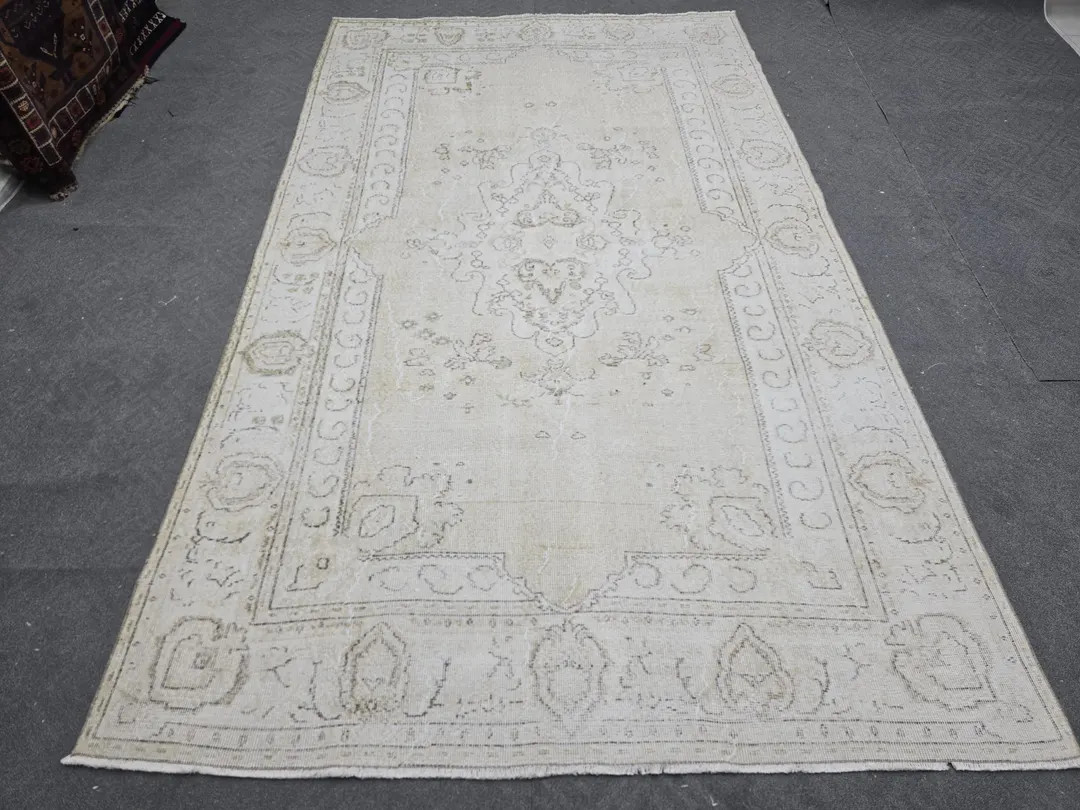 6.2 Ft X 10.2 Ft Neutral Oushak Rug, Vintage Neutral Rug, Wool Area Rug, Vintage Turkish Rug, Tur... | Etsy (US)