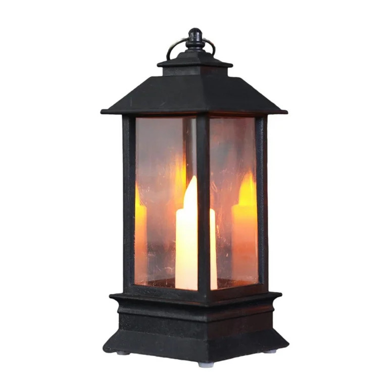 NIUBWJL Decorative Candle Lantern Black Outdoor Lanterns with Timer Candles - Vintage Lanterns Ba... | Walmart (US)
