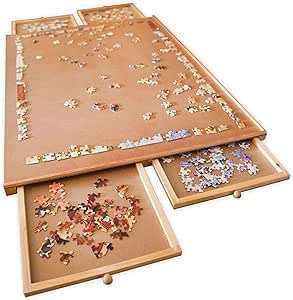 Bits and Pieces - 1500 Piece Puzzle Board with Drawers - Jumbo Wooden Puzzle Plateau – Portable... | Amazon (US)