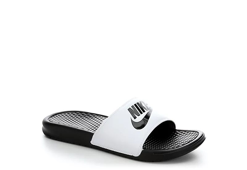 WHITE NIKE Mens Benassi Jdi Slide Sandal | Rack Room Shoes