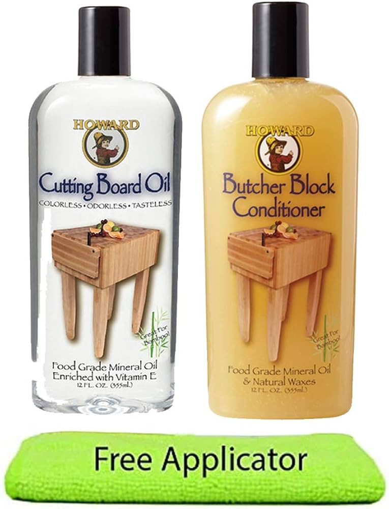 Howard Butcher Block Conditioner and Cutting Board Oil 12 oz, Food Grade Conditioner and Oil, Gre... | Amazon (US)