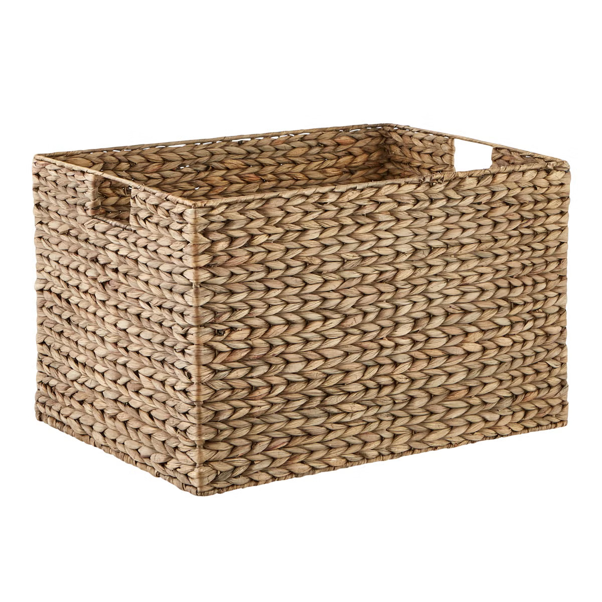 X-Large Water Hyacinth Bin Mocha Brown | The Container Store